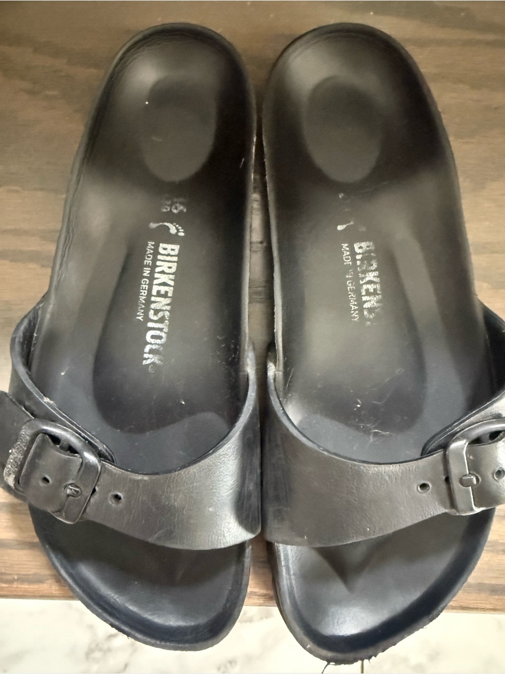 Birkenstock Black Madrid-style EVA Slide Sandals